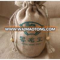 China professional bag factory drawstring gift hessian bag