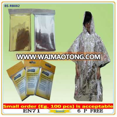 wholesale mylar emergency blankets/Rescue Blanket/emergency poncho